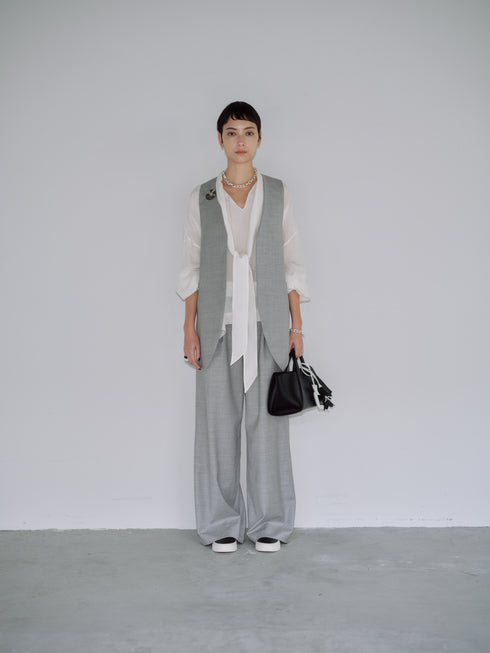 silk wool easy vest